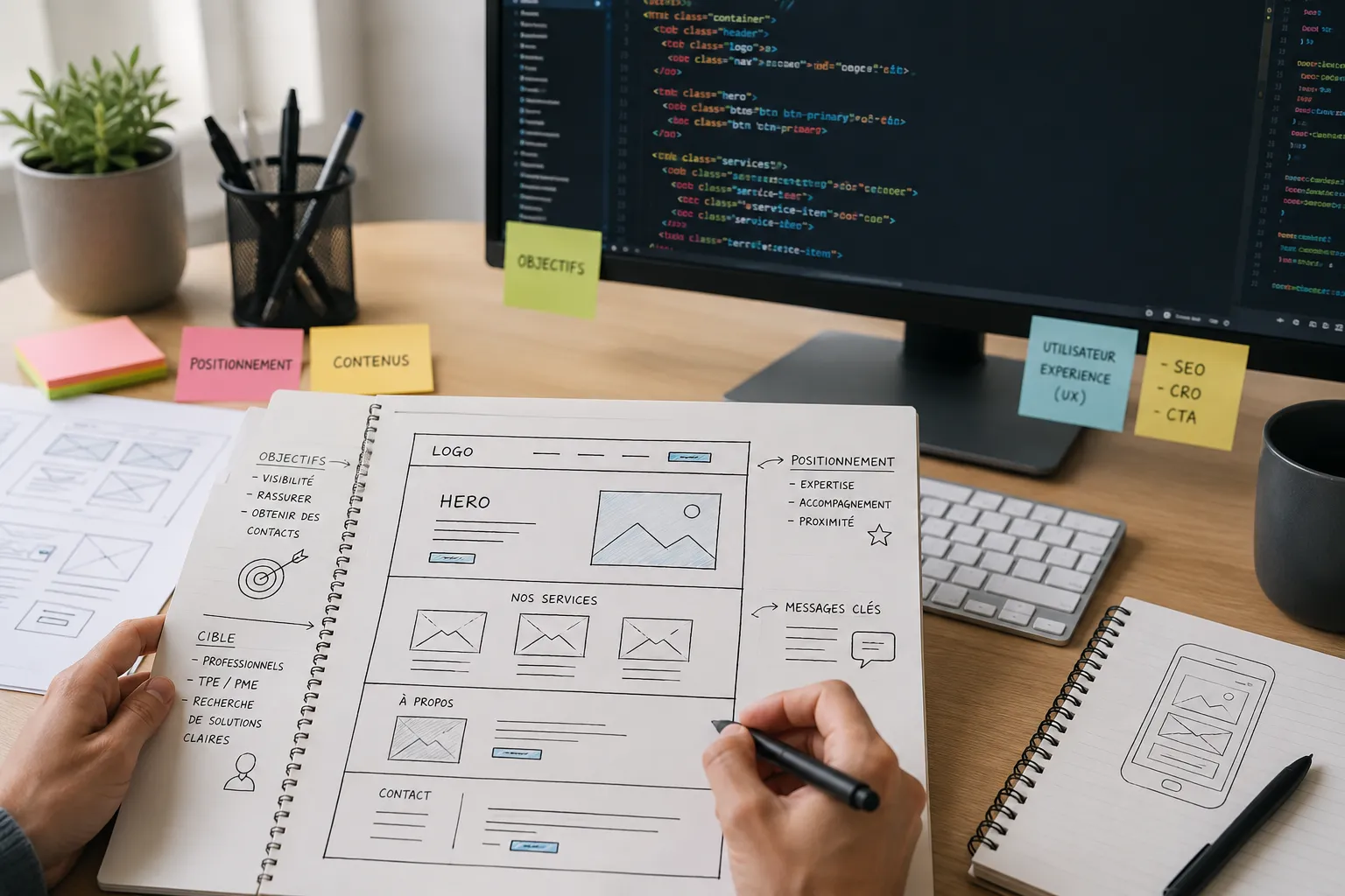 Créer un site internet efficace ne se résume pas à son développement. Transformez votre projet de création de site internet en investissement rentable.